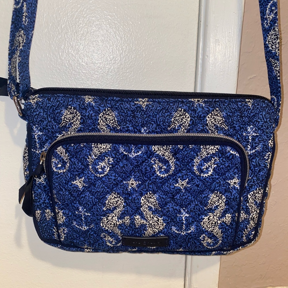 Vera Bradley Seahorse Crossbody Purse with Cute Liner